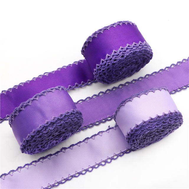 grosgrain purple series grosgrain double layer two-color hook ribbon