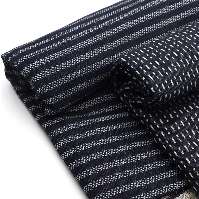 65% cotton 20% viscose 15% synthetic fiber plain woven jacquard denim fabric（without denim washing）