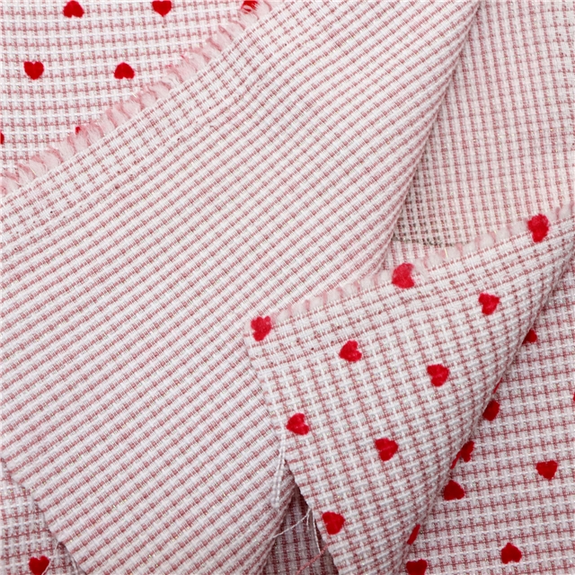 velvet heart bright silk woven plaid  small fragrant fabric