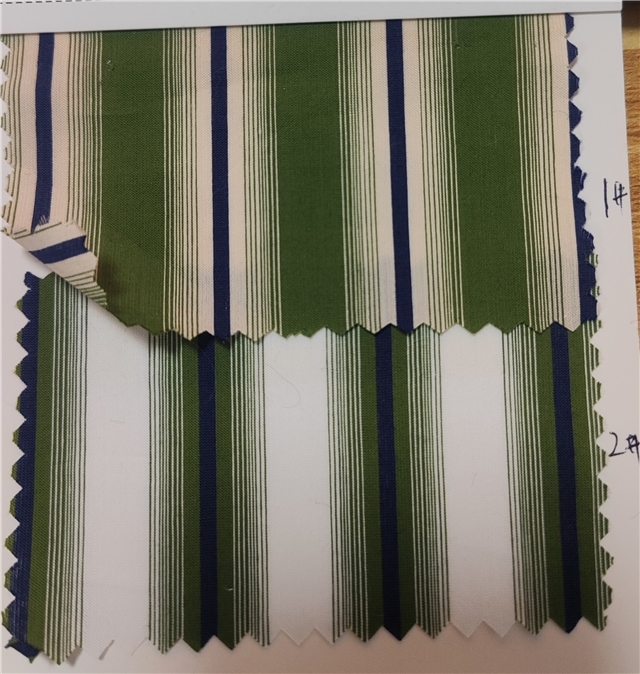 85% cotton 15% polyester polyester cotton yarn dyed striped fabric