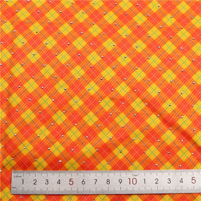 hot stamping diamond grid twill polyester fabric
