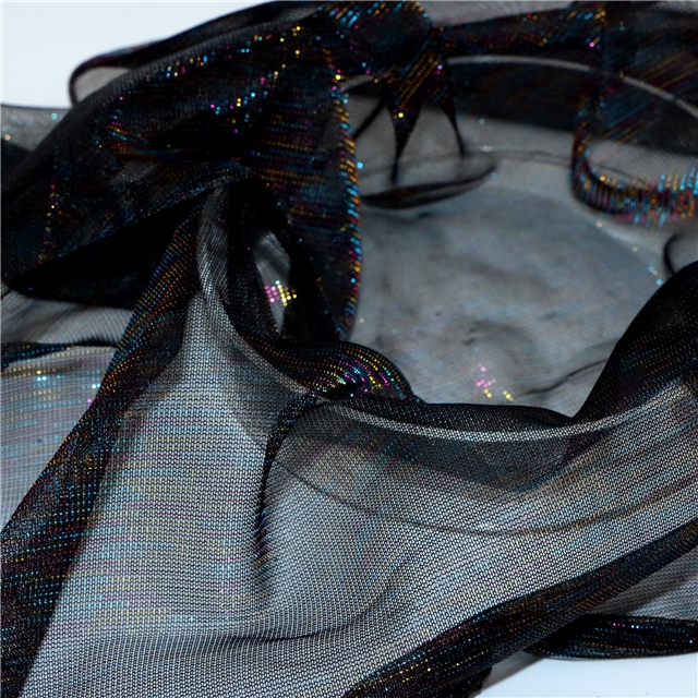2 ways slide silk Illusion color bright mesh cloth