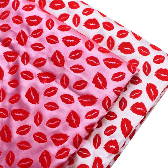 velvet lips satin fabric