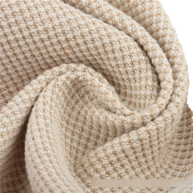 double color jacquard cotton linen fabric