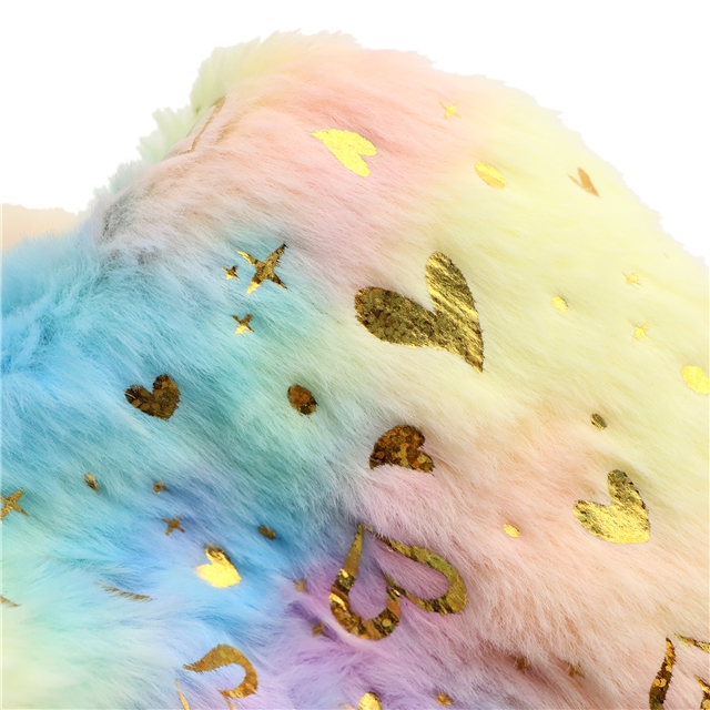 100% polyester tie dye laser hot stamping heart velvet fabric