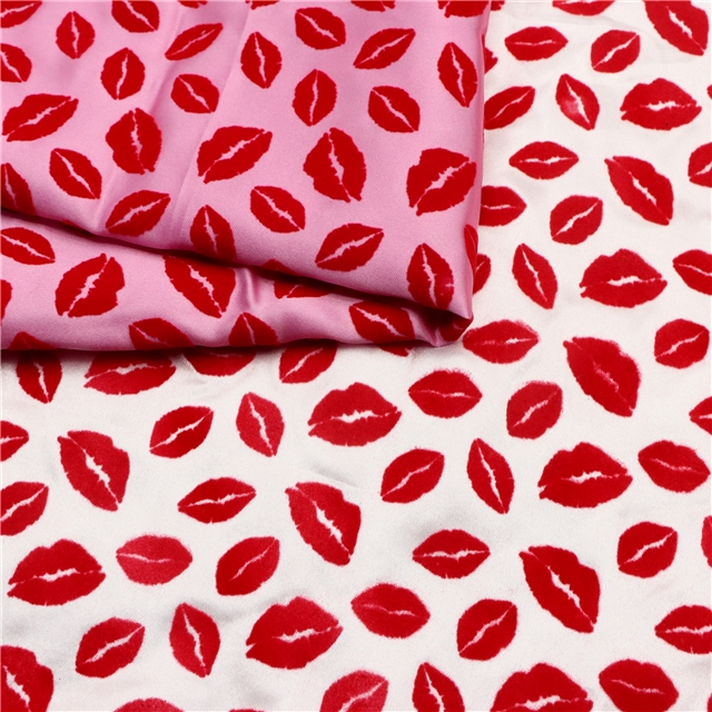 velvet lips satin fabric