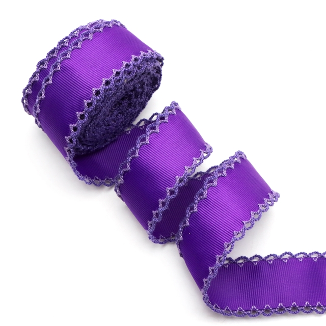 grosgrain purple series grosgrain double layer two-color hook ribbon