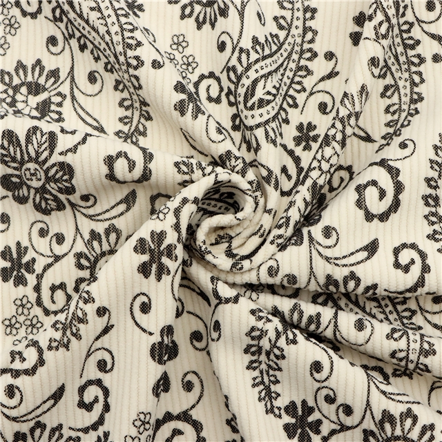 cashew print corduroy fabric