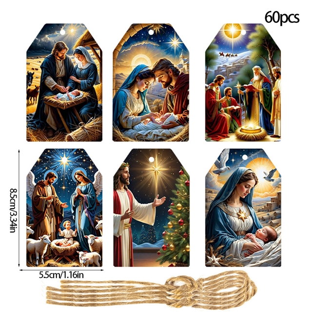 Christmas decoration card hanging pendant set