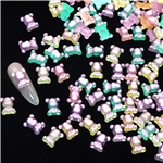 mixed color bear mini 3d resin