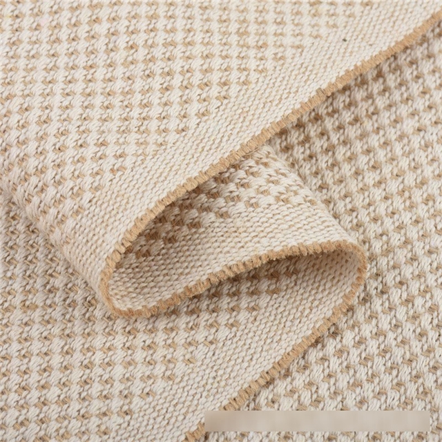 double color jacquard cotton linen fabric
