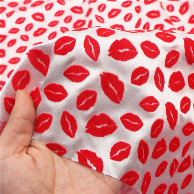 velvet lips satin fabric