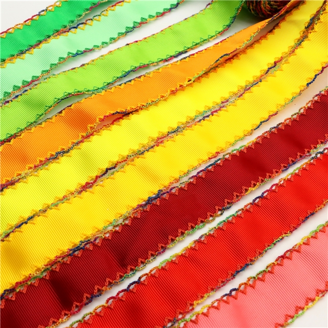 grosgrain yellow series grosgrain double layer two-color hook ribbon