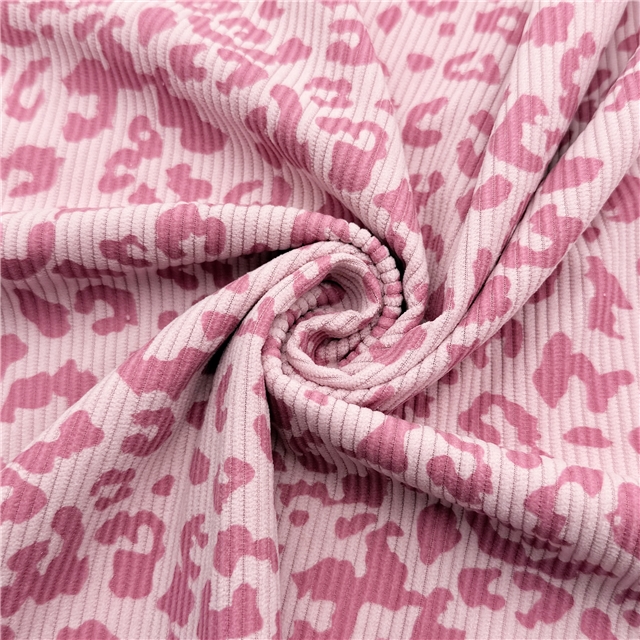 leopard corduroy fabric