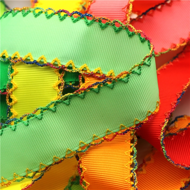 grosgrain yellow series grosgrain double layer two-color hook ribbon