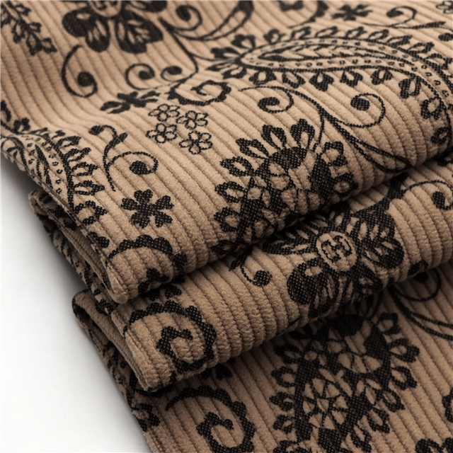 cashew print corduroy fabric