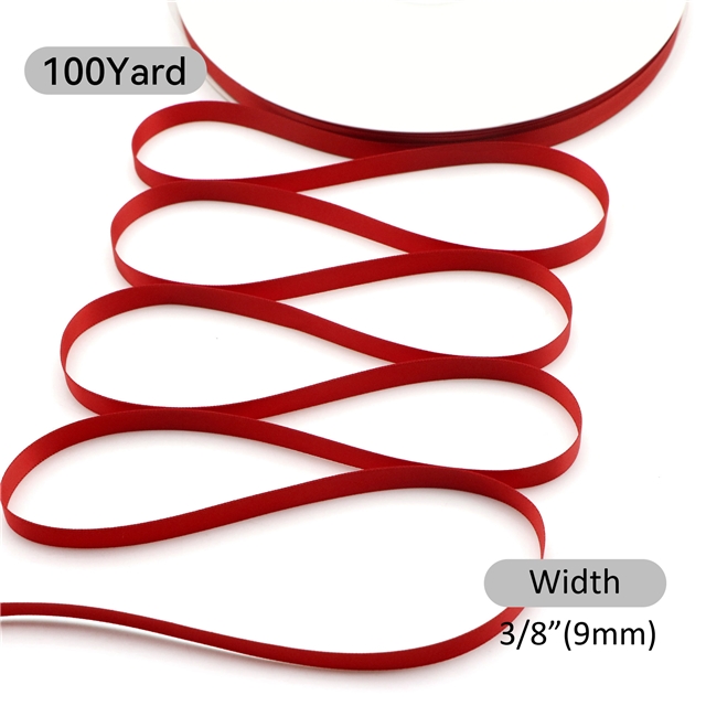 3/8" 9MM double side printed satin 3/8
