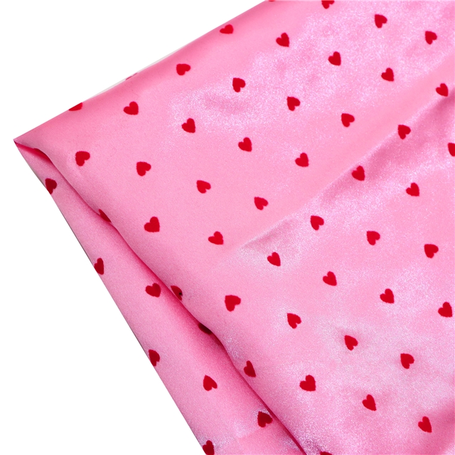 velvet heart satin fabric