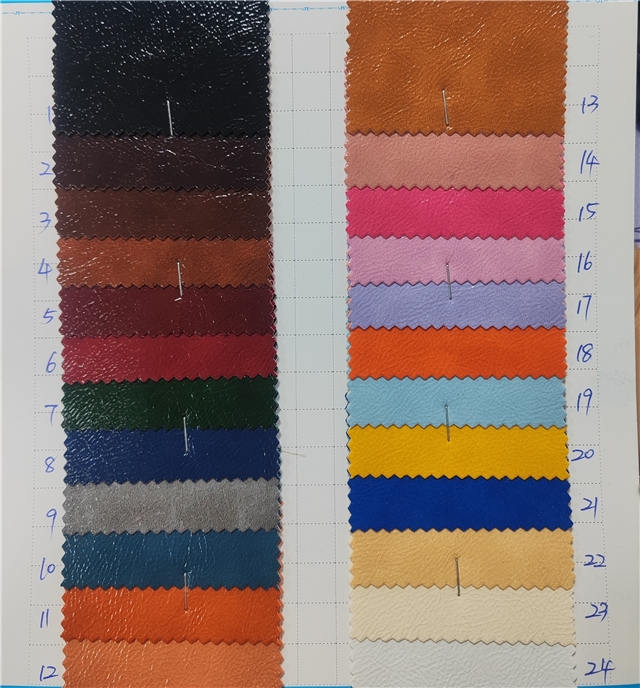 synthetic leather plain hami melon pattern faux leather