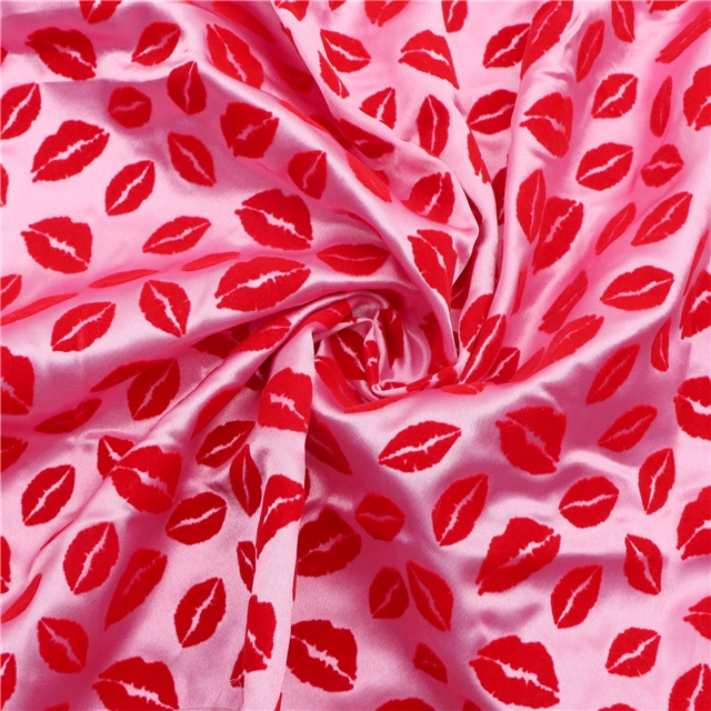 velvet lips satin fabric