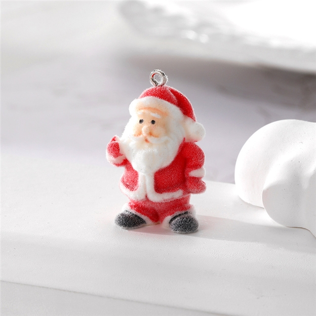 plastic/resin christmas series velvet resin pendant