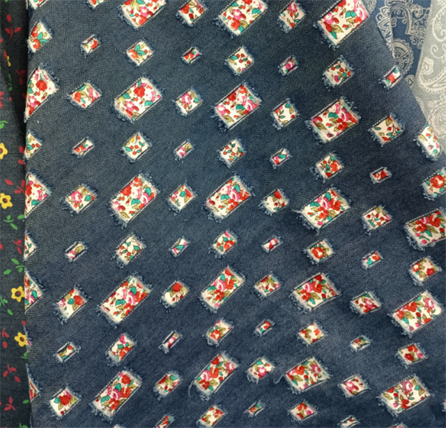 denim reversible fabric