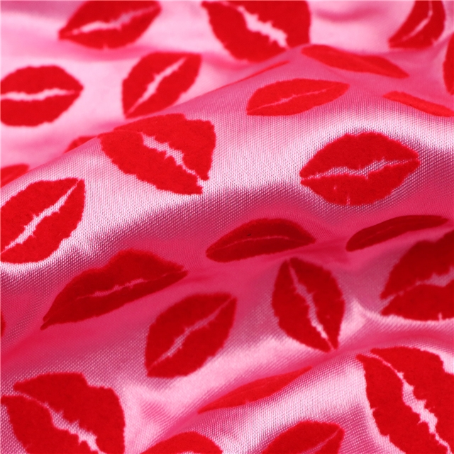 velvet lips satin fabric