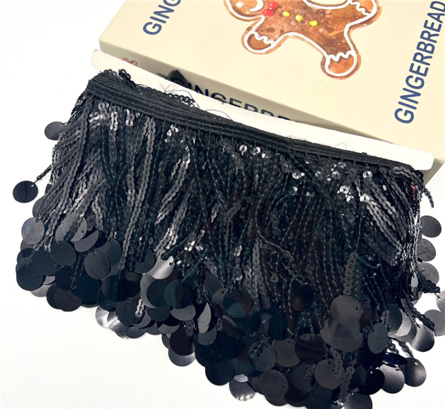 large round tassel sequin pendant lace