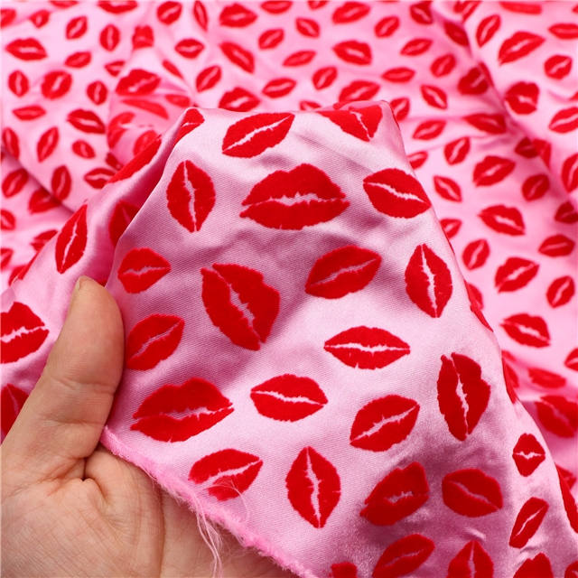 velvet lips satin fabric