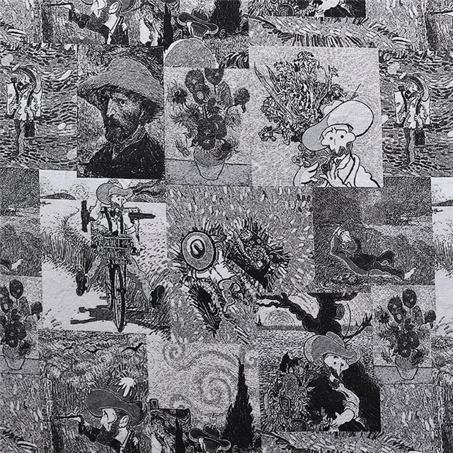 van gogh jigsaw puzzle oil painting style jacquard fabric