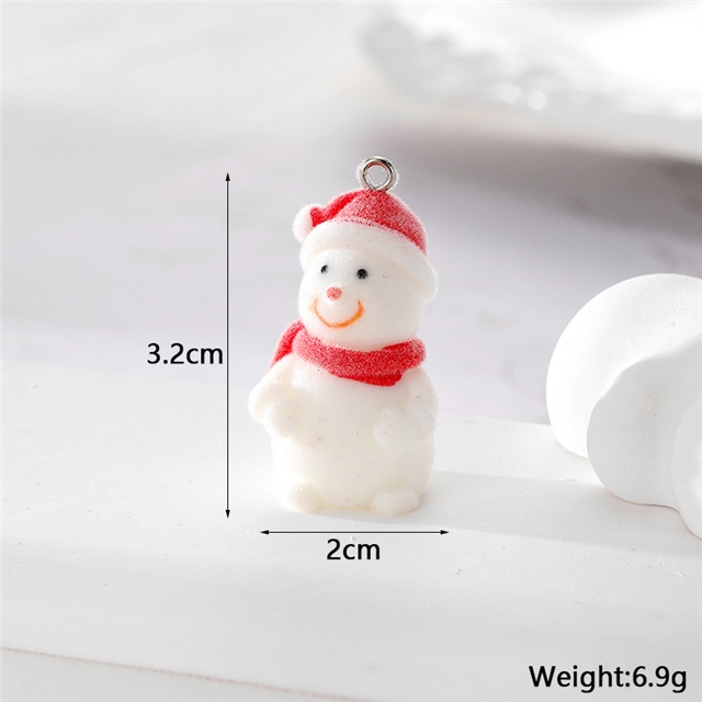 plastic/resin christmas series velvet resin pendant