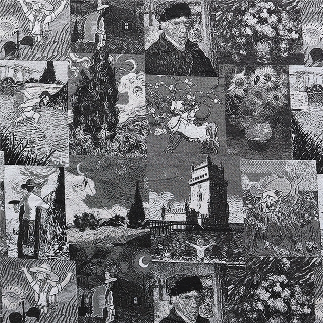 van gogh jigsaw puzzle oil painting style jacquard fabric