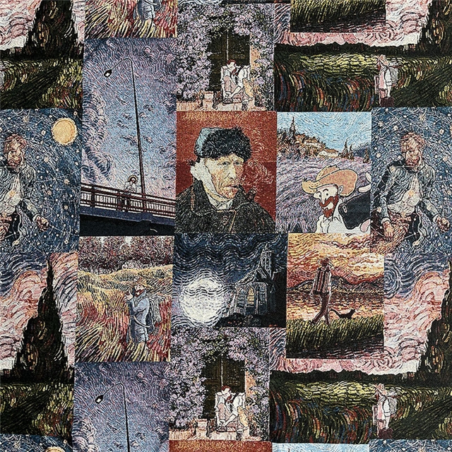 van gogh jigsaw puzzle oil painting style jacquard fabric
