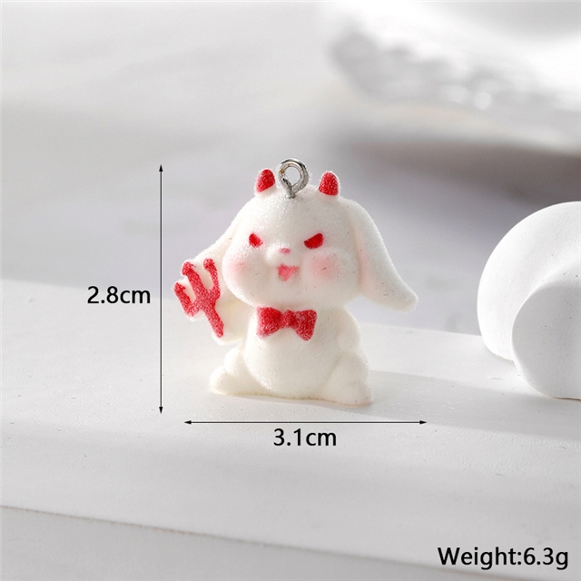 plastic/resin christmas series velvet resin pendant