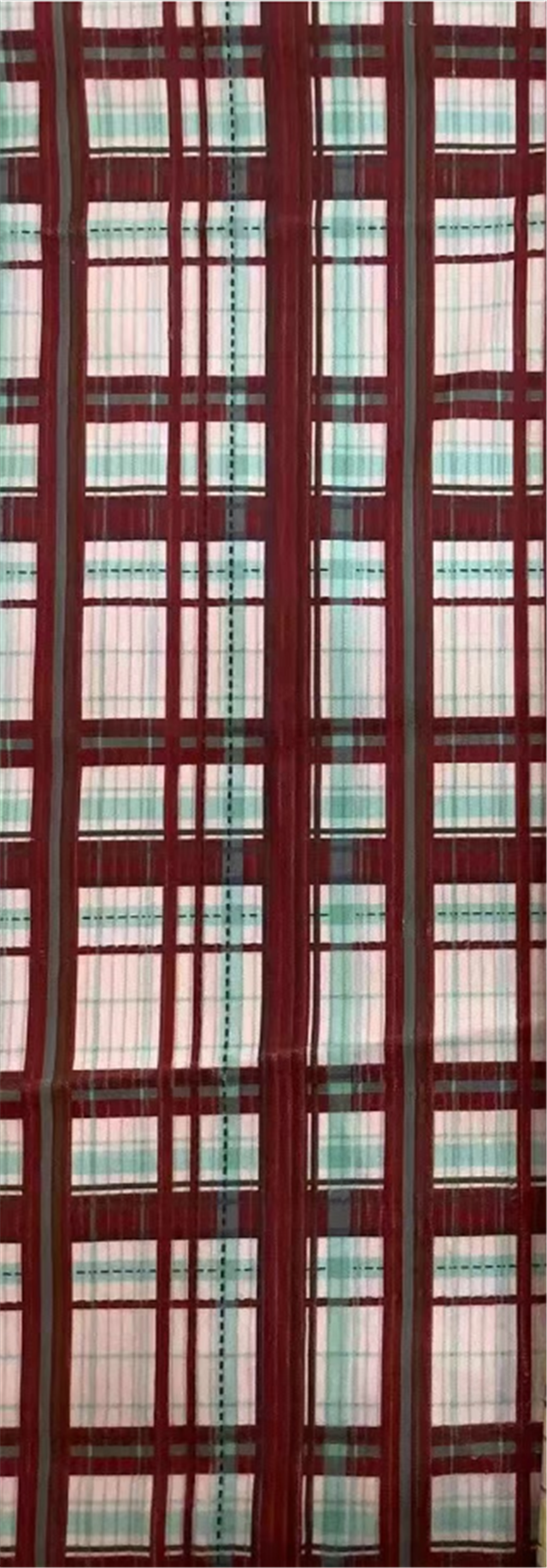 plaid printed corduroy fabric