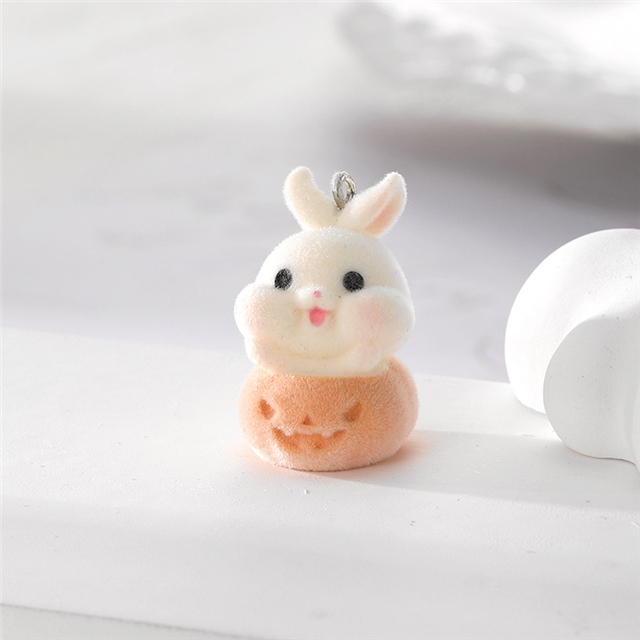 plastic/resin christmas series velvet resin pendant