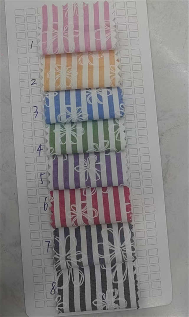 flower offset printing stripe fabric
