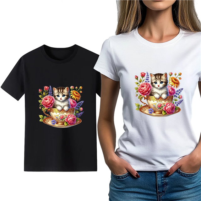 cotton Iron On Transfer Stickers and T-shirts