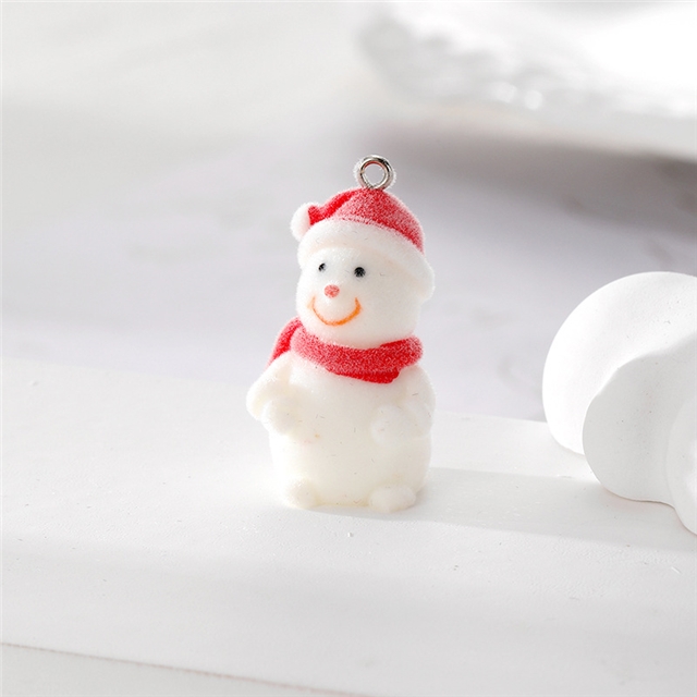 plastic/resin christmas series velvet resin pendant