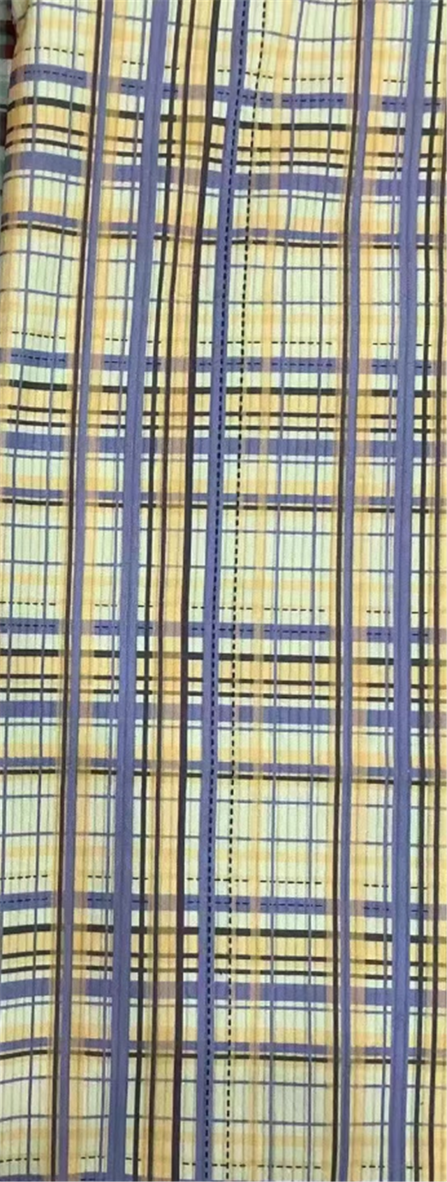 plaid printed corduroy fabric