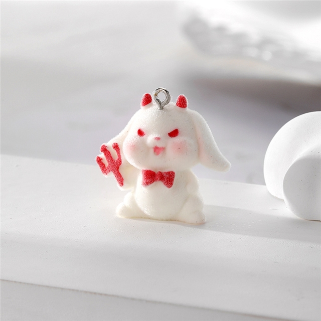 plastic/resin christmas series velvet resin pendant