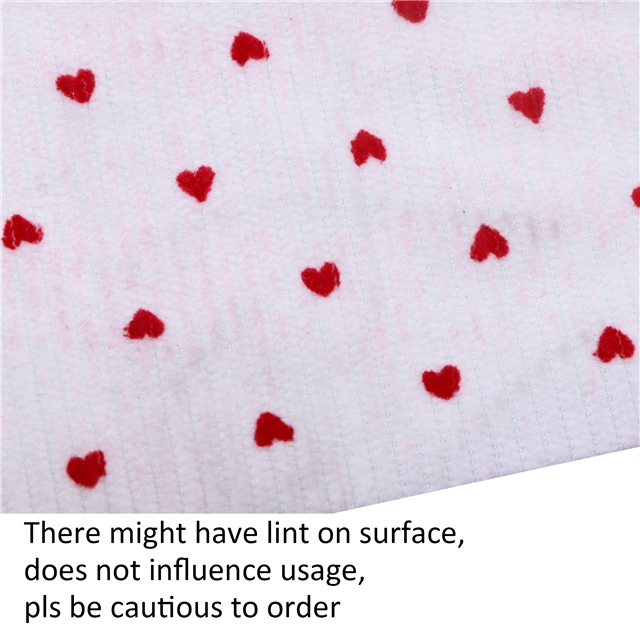 8W velvet heart polyester corduroy fabric