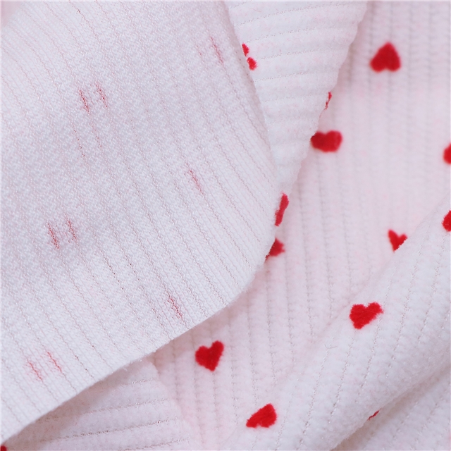 8W velvet heart polyester corduroy fabric
