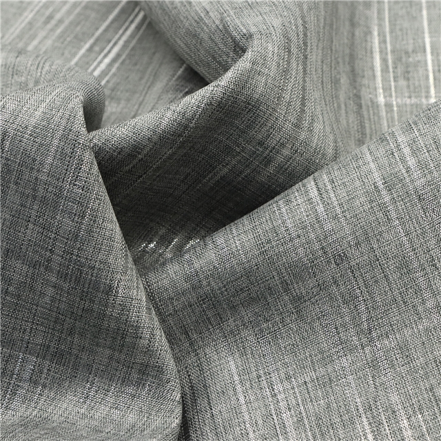 plain stripe plaid gold and silver thread imitation linen fabric