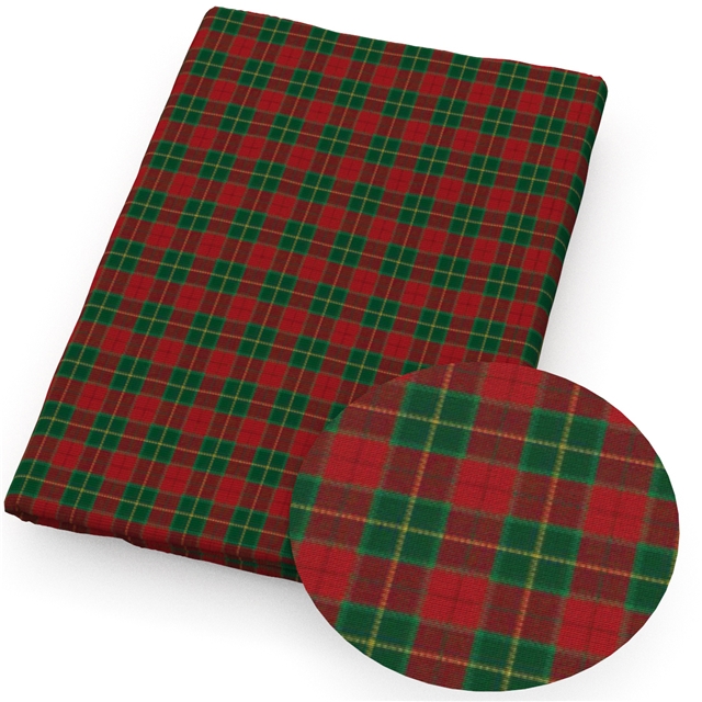 polyester cotton christmas plaid series polyester cotton fabric set (7 pcs/set) polyester cotton fabric,50*45cm(19.7*17.7