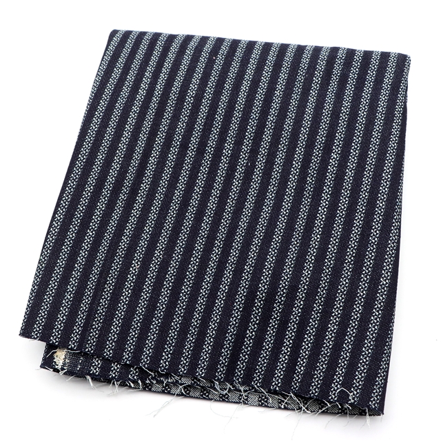 65% cotton 20% viscose 15% synthetic fiber striped jacquard denim fabric（without denim washing）