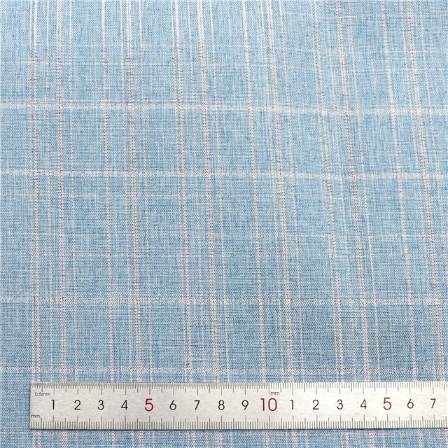 plain stripe plaid gold and silver thread imitation linen fabric