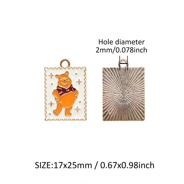 alloy winnie the pooh drip oil alloy pendant