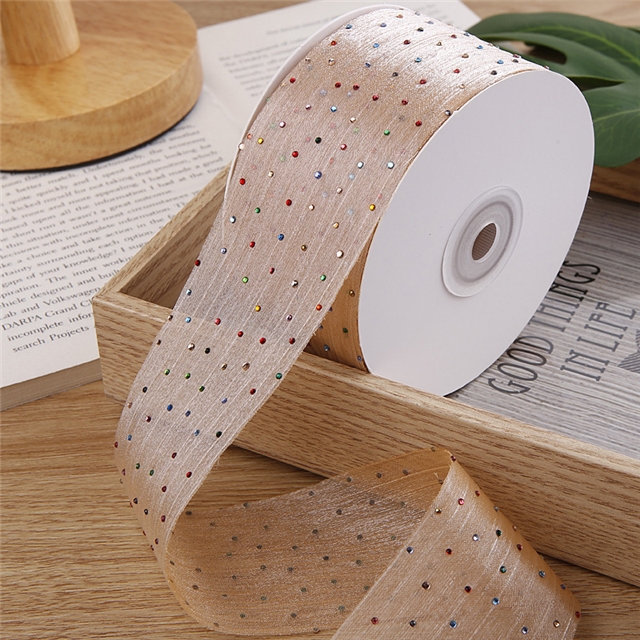 polyester hot color diamond snow gauze belt