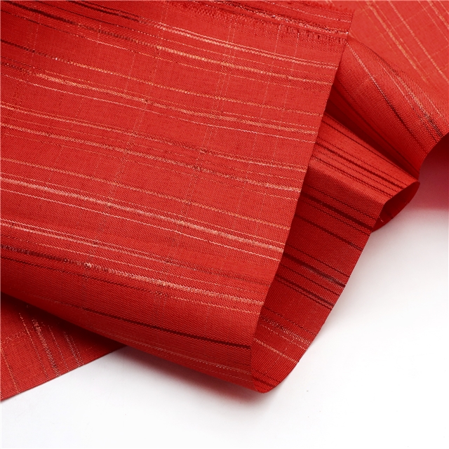 plain stripe plaid gold and silver thread imitation linen fabric